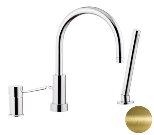 Смеситель для ванны Remer Minimal N072VO, бронза