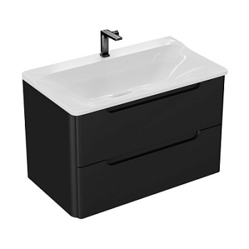 Тумба подвесная Vela Венеция 80П под Рондо (черный матовый) TU278003