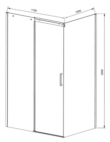 Душевой уголок Vincea Dice VSR-4D1011CLGM