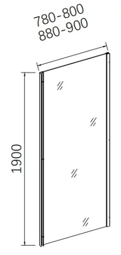 Душевая стенка CeramaLux CL100 Chrome