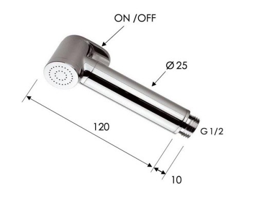 Лейка Remer 332OWCFP, черный брашированный хром