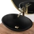 Умывальник Rea Della black matt U0274