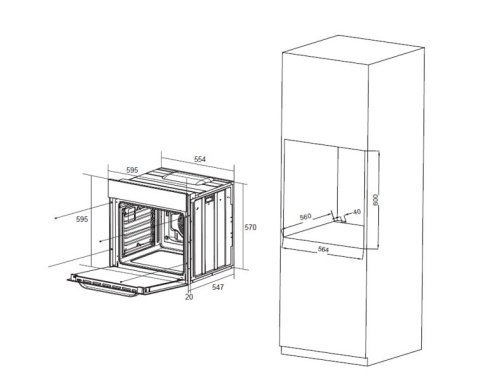 Электрический духовой шкаф Zorg ROL67 black