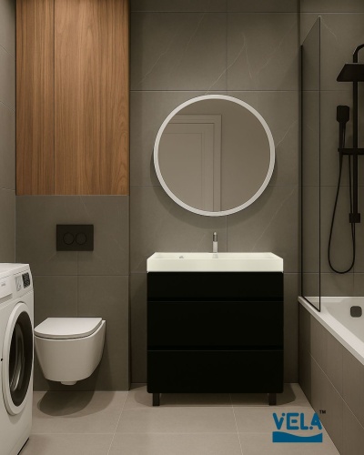 Тумба напольная Vela Мира 50Н под Classica (черный) TU1302