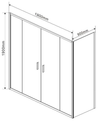 Душевой уголок Vincea Garda VSR-1G29019CH