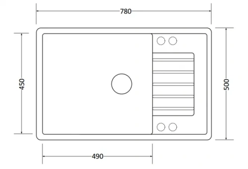 Мойка кухонная Zorg Dello 78 черный опал