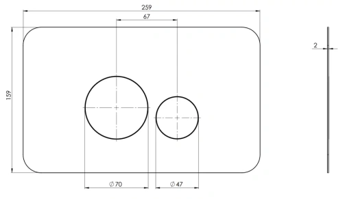 Кнопка смыва Remer RB810BG золото брашированное