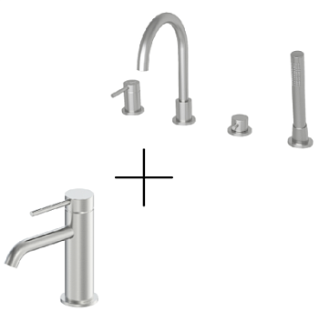 Душевая система для ванны со смесителем Oliveeka OL-669017+88139017-BN