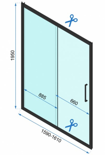 Душевая дверь Rea Rapid Slide 160 K6406