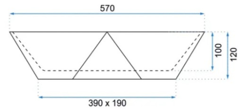 Умывальник Rea Vegas Granit Shiny U5602 Умывальник Rea Vegas Granit Shiny U5602