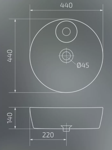Умывальник Gid D1306h020