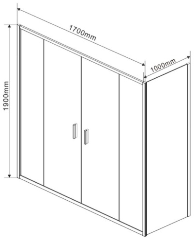 Душевой уголок Vincea Garda VSR-1G21017CH