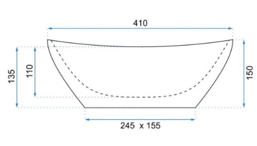 Умывальник Rea Sofia Black Gold Edge U3695