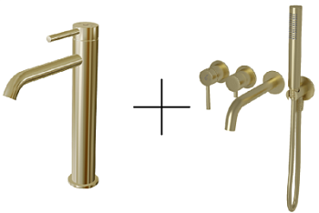 Душевая система для ванны со смесителем Oliveeka OL-889017+88239017-BG