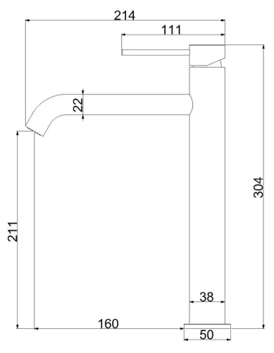 Смеситель для раковины Vincea City VBF-2C2GM