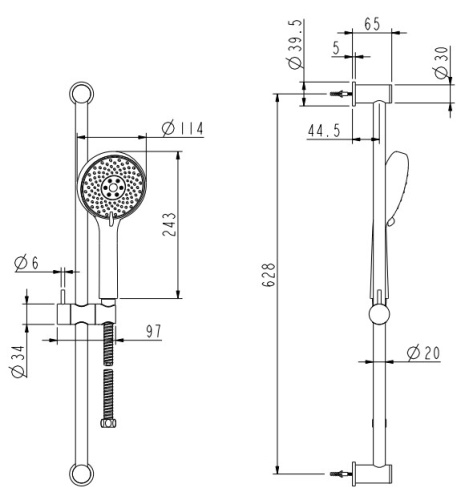 Душевой гарнитур Nemo NM-Q4003RG rose gold