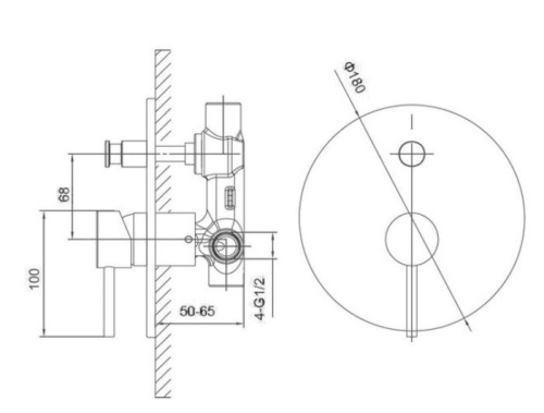Cмеситель для душа Caprigo Don 53-051-brg