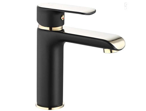Смеситель для умывальника Rea Bloom Black Gold B9933