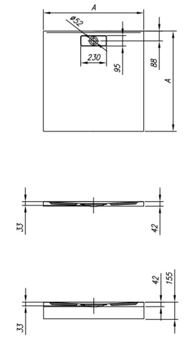 Душевой поддон Kolpa-san Drop 80x80 986690
