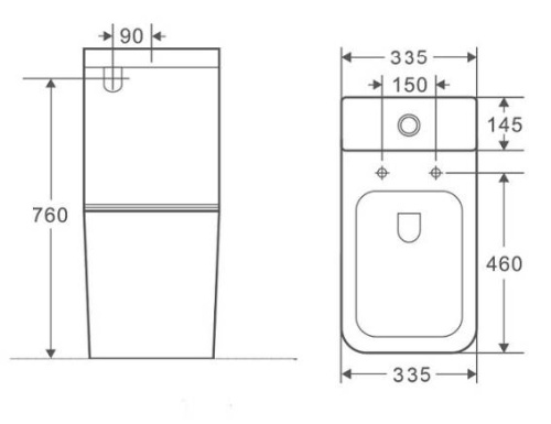 Унитаз напольный Ceramalux 2171