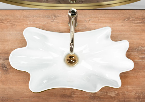 Умывальник Rea Sea Infinity White Gold U3400