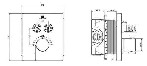 Смеситель для душа Vincea VSCV-321TMB