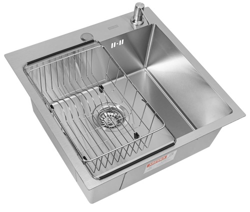 Комплект Arfeka Eco AR мойка 500*500, коландер F, дозатор satin