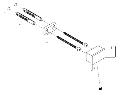 Крючок двойной Decor Walther Contract HAK2 0650477