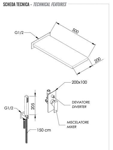 Душевая система Remer Absolute AU09S02SS