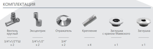 Полотенцесушитель водяной Ukko Астрид П16 с полкой 500х800