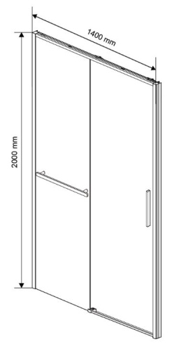 Душевая дверь Vincea Slim Soft VDS-1SS140CLG