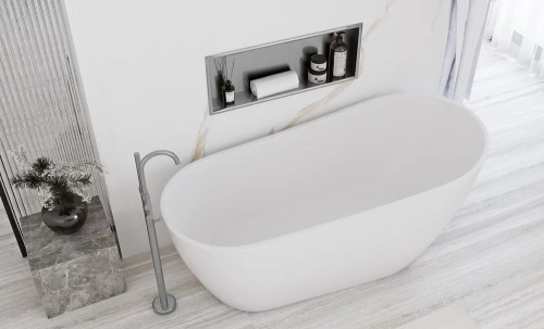 Полка врезная Rea 03 nikiel matt 05602