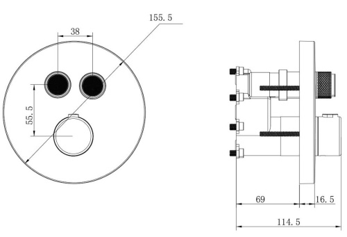Душевая система Vincea Inspire VSFW-3I22MT5CH