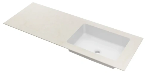 Столешница с интегрированной раковиной Vincea VWTB-4LX140QBG-R