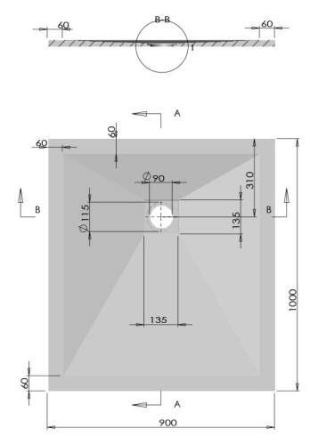 Душевой поддон Vincea VST-4SR9010W