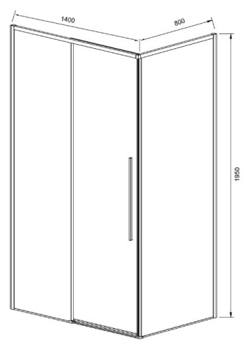 Душевой уголок Vincea Slim-N VSR-4SN8014CGB