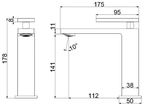 Смеситель для раковины Vincea Dice VBF-2DS1GM