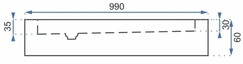 Душевой поддон Rea Look 100x80 white right K7906