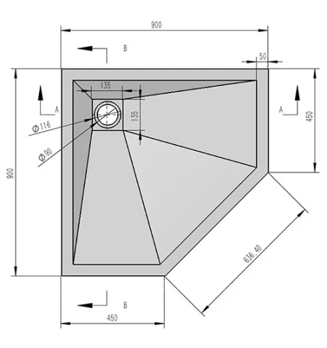 Душевой поддон Vincea VST-4SP9090A