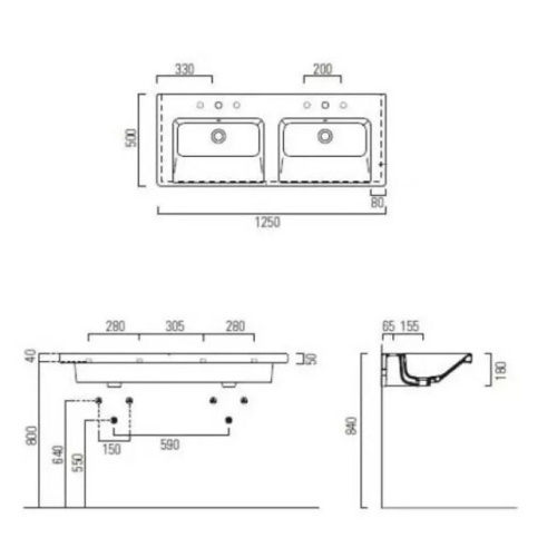 Умывальник Caprigo Гармония-125