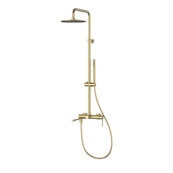Душевая стойка Vincea Linea VSFS-4LN1BG с изливом, брашированное золото