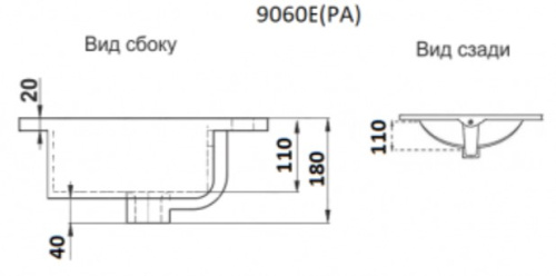 Умывальник CeramaLux 9060E