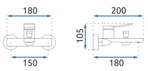 Смеситель для ванны Rea Soul Gold B9923