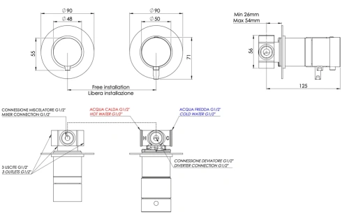 Смеситель для душа Remer X Style XT96D3BO белый матовый