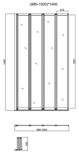 Душевая шторка на ванну Vincea VSB-31100CL