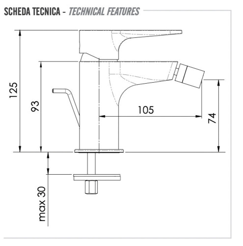 Смеситель для биде Remer Winner W20