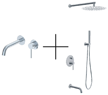 Набор душевой со смесителем Oliveeka OL-88939017+88869017-CR