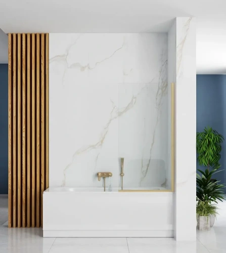 Шторка на ванную Rea Elegant gold matt 70 W6600 Шторка на ванную Rea Elegant gold matt 70 W6600