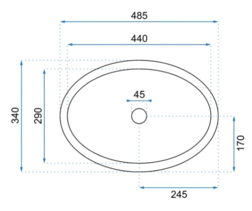 Умывальник Rea Linda Granit matt U8567