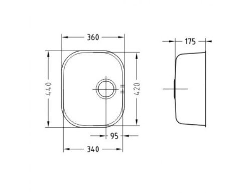 Мойка для кухни Alveus VARIANT 20 SAT-90 420x340x175 1009012